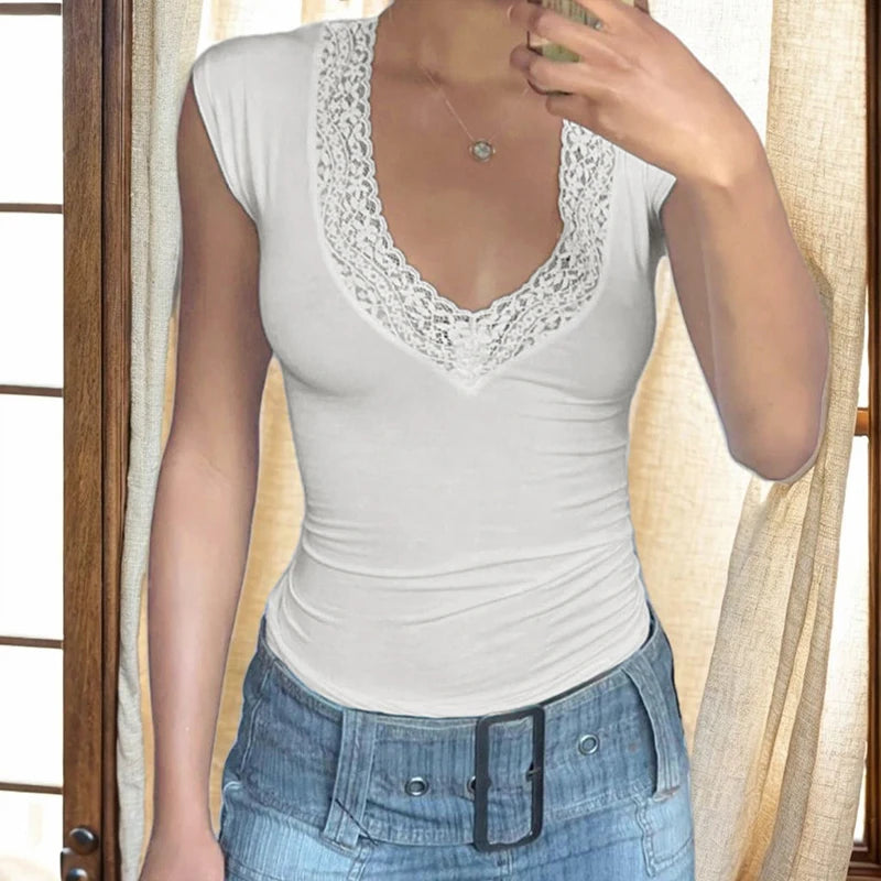Women Tank Summer New Sexy Sleeveless Lace