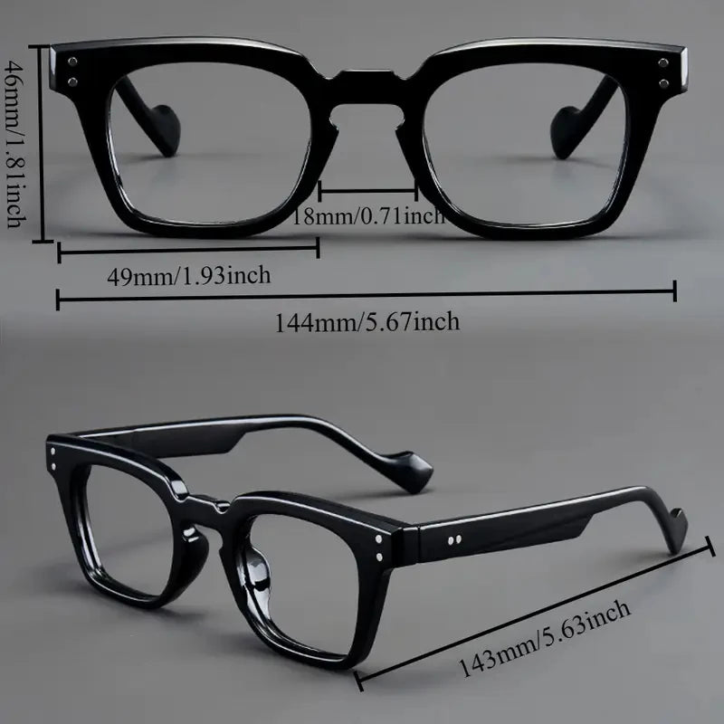 A set of 2 vintage round and square reading glasses