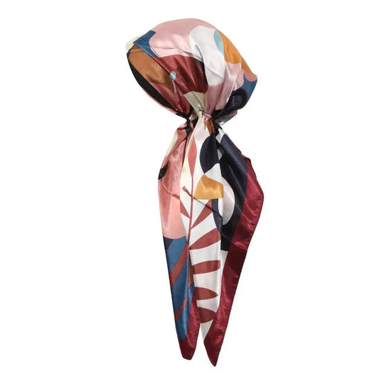 Fashion Leopard Print Print Turban Hat Elegant Thin Satin Head Scarf