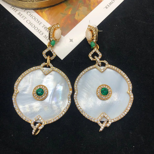Retro light luxury design sense earrings