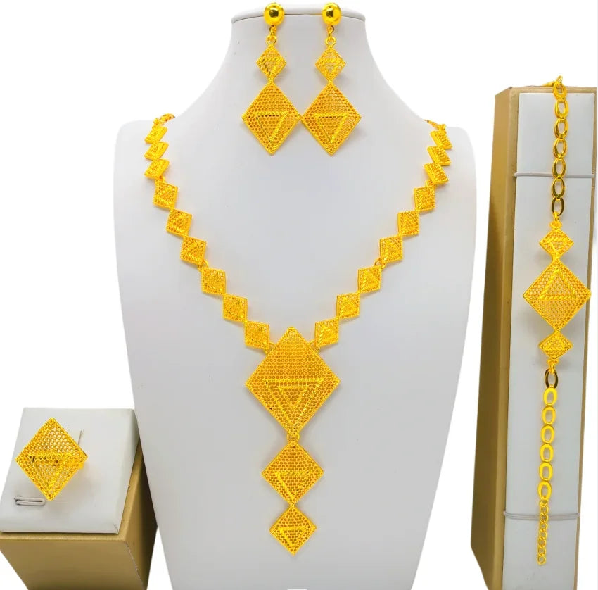Flower Design Luxury Color Women's Jewelry Set