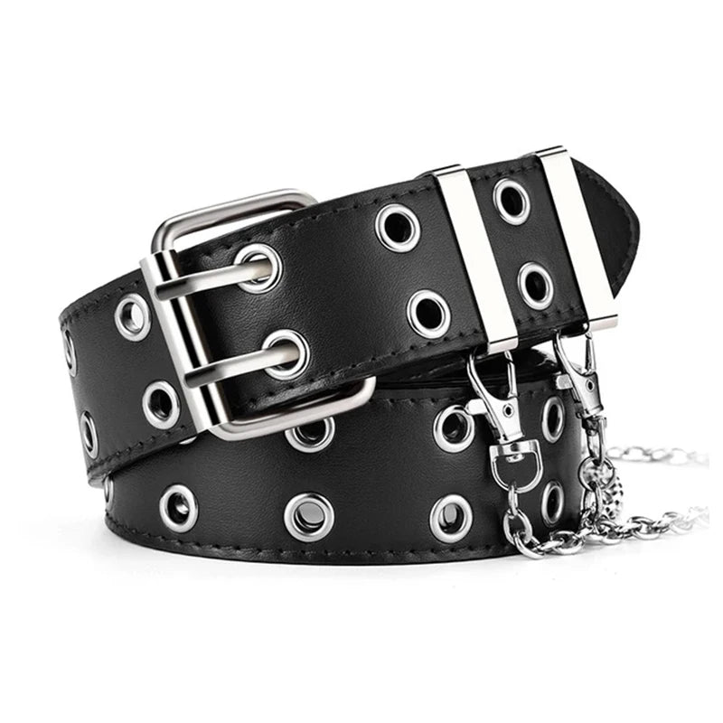 Women's Belt  Large size Double Hole Men Belt