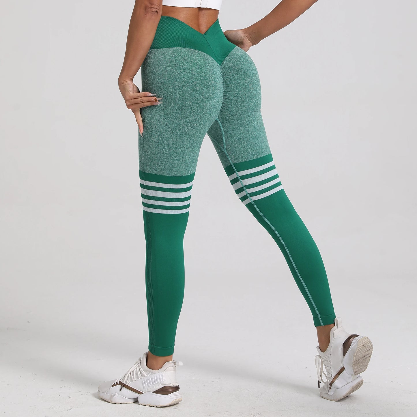 Women V Back  Fitness Athletic Workout Elastic Legging