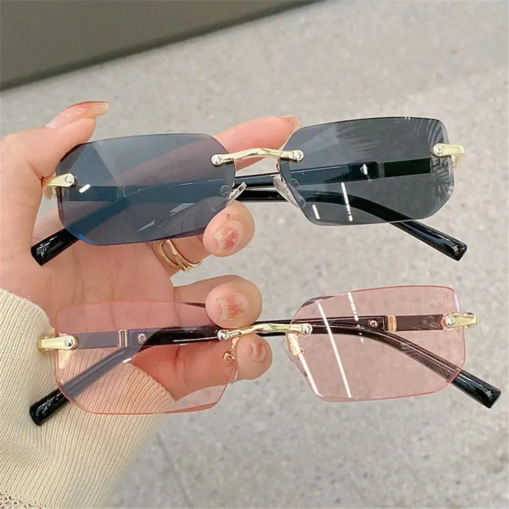 Trendy Rimless Sunglasses for Women