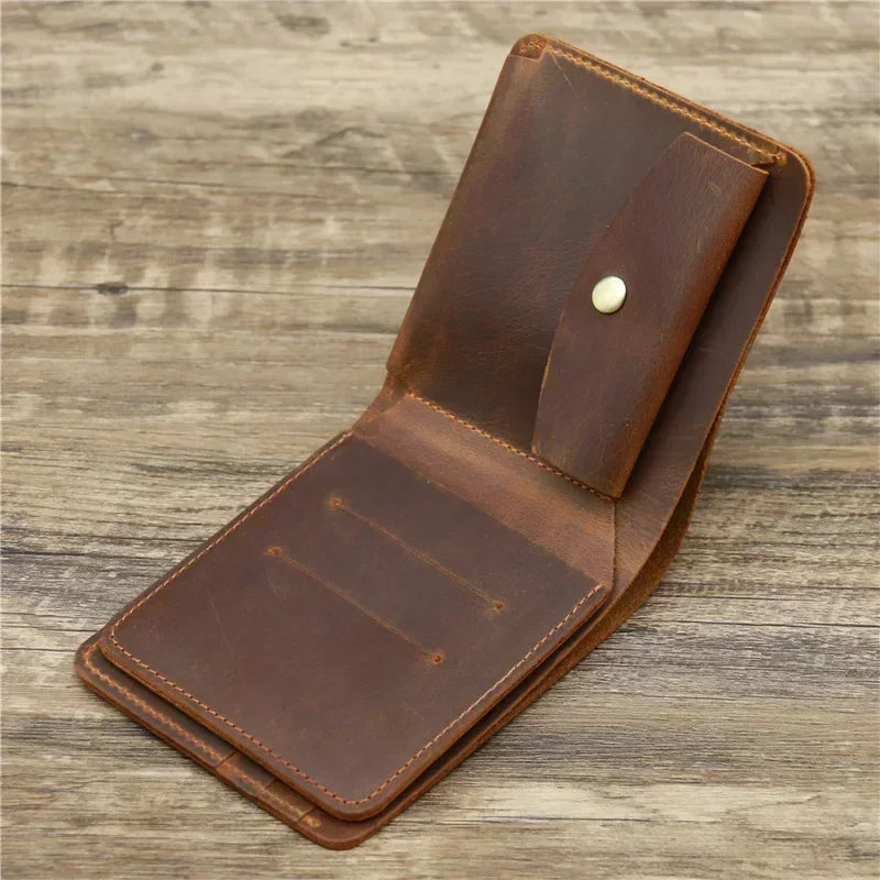 Leather Men's Wallets with Coin Pocket