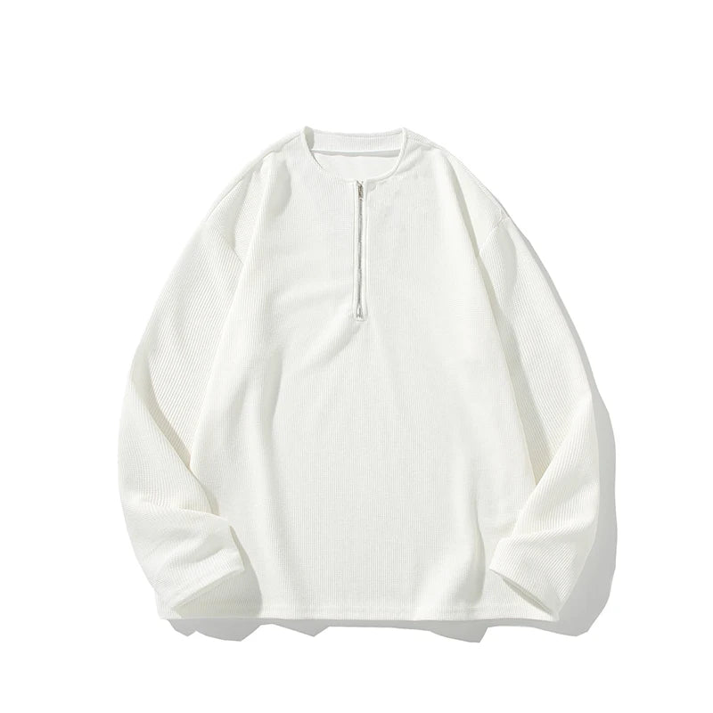 Round Neck Long Sleeve Sweatshirt Casual Versatile Pullover for Women Men