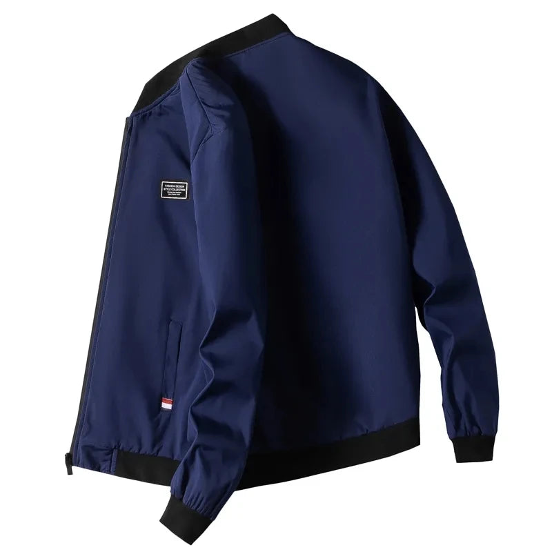 Man Leisure Jacket  Solid Color And Comfortable Zipper Style