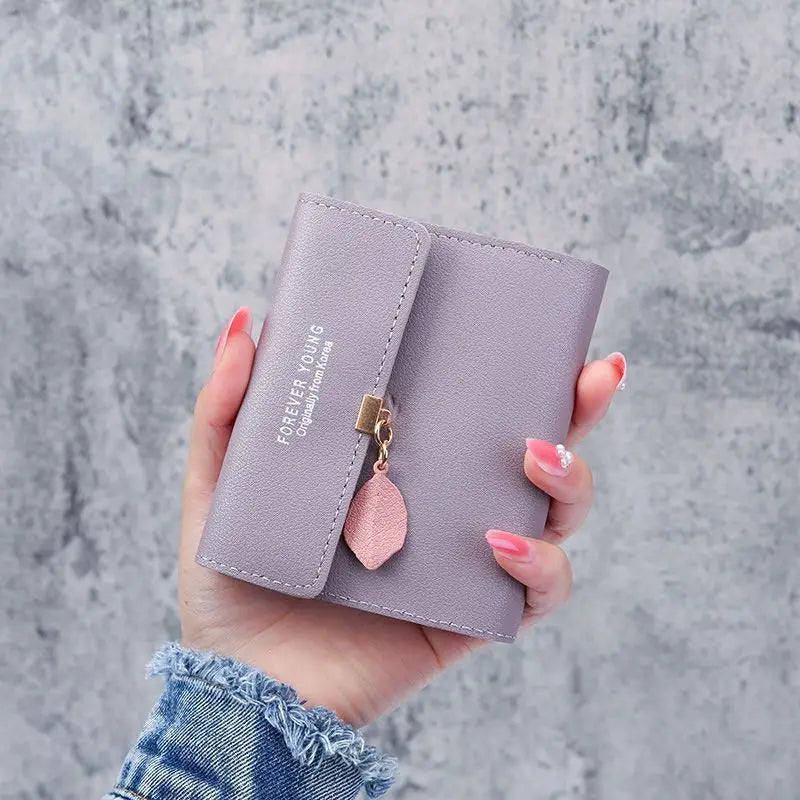Women Wallet Pu Leather Portable Purse Small Wallet