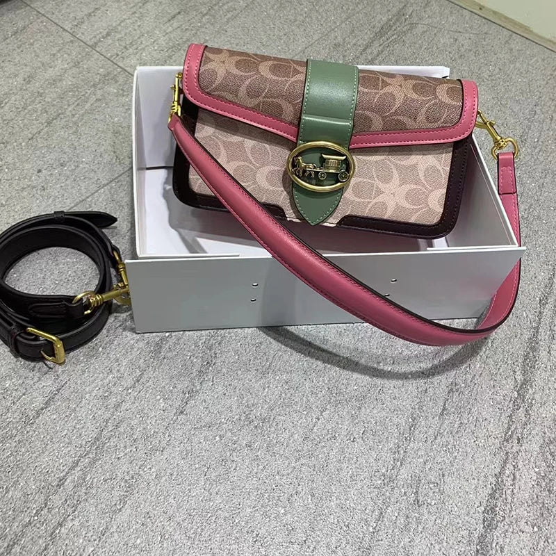 Women's handbag  fashionable contrasting color underarm bag