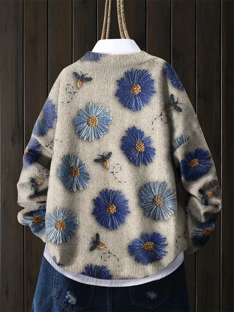 Women's Sweater  Fashion Pullover with beautiful design Loose printed sweater