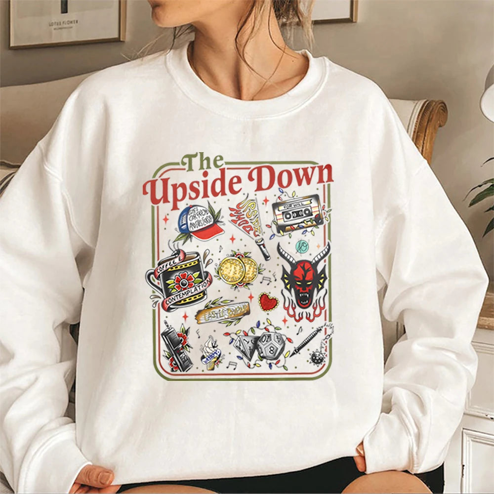 Sweatshirt Upside doWn funny clips for ladies
