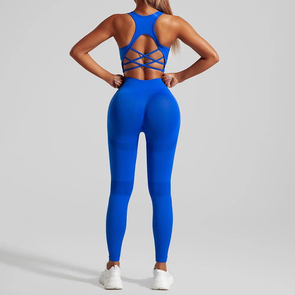 Women's Workout Set 2 Piece, High Impact Sports Bra and High Waist Leggings