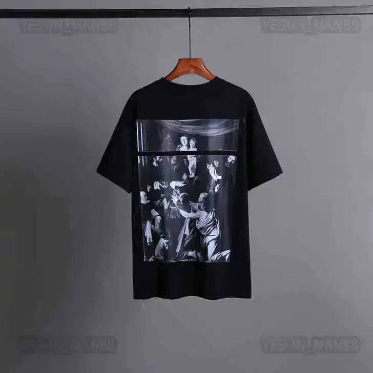 Men's T Shirt High-quality Version Clothing Graffiti Shirt Short Sleeve