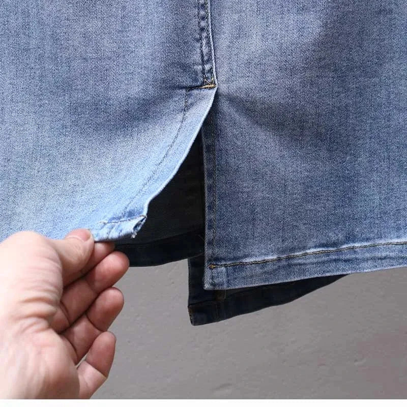Women's Denim High-waisted Jeans Skirts