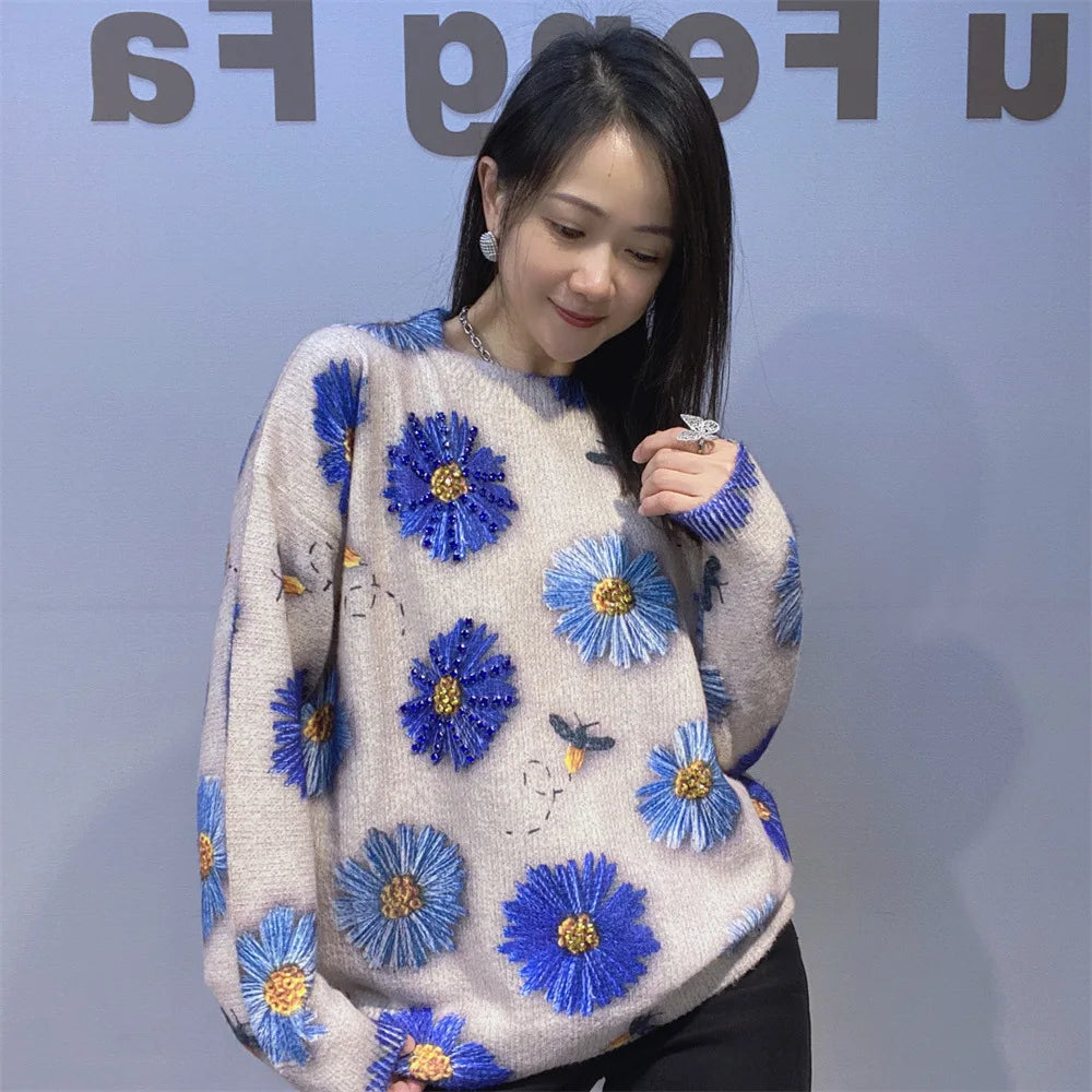 N High-end Diamonds Sweater Women's Knitwear