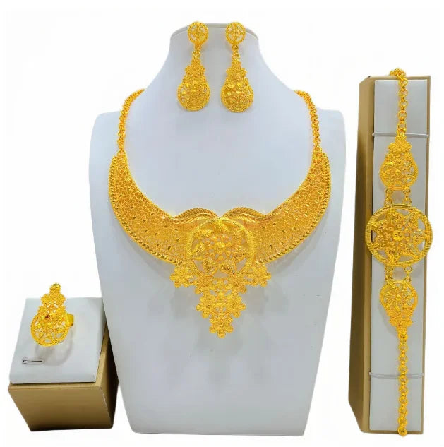 Flower Design Luxury Color Women's Jewelry Set