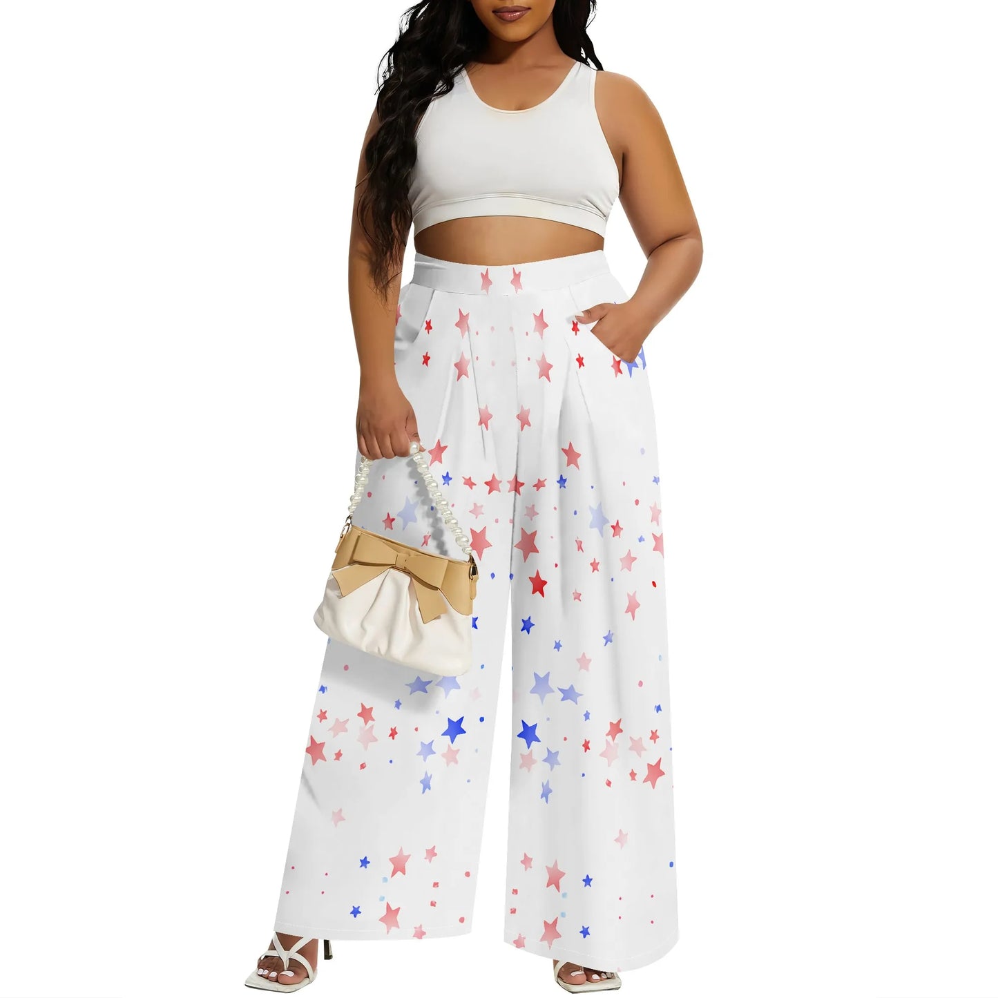 Wide Leg Pants for Women  with Pocket