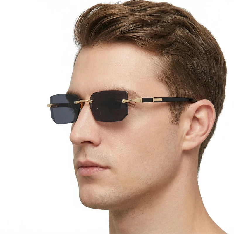 Fashion Rimless Sunglasses Men Women Populare Frameless Sun Glasses