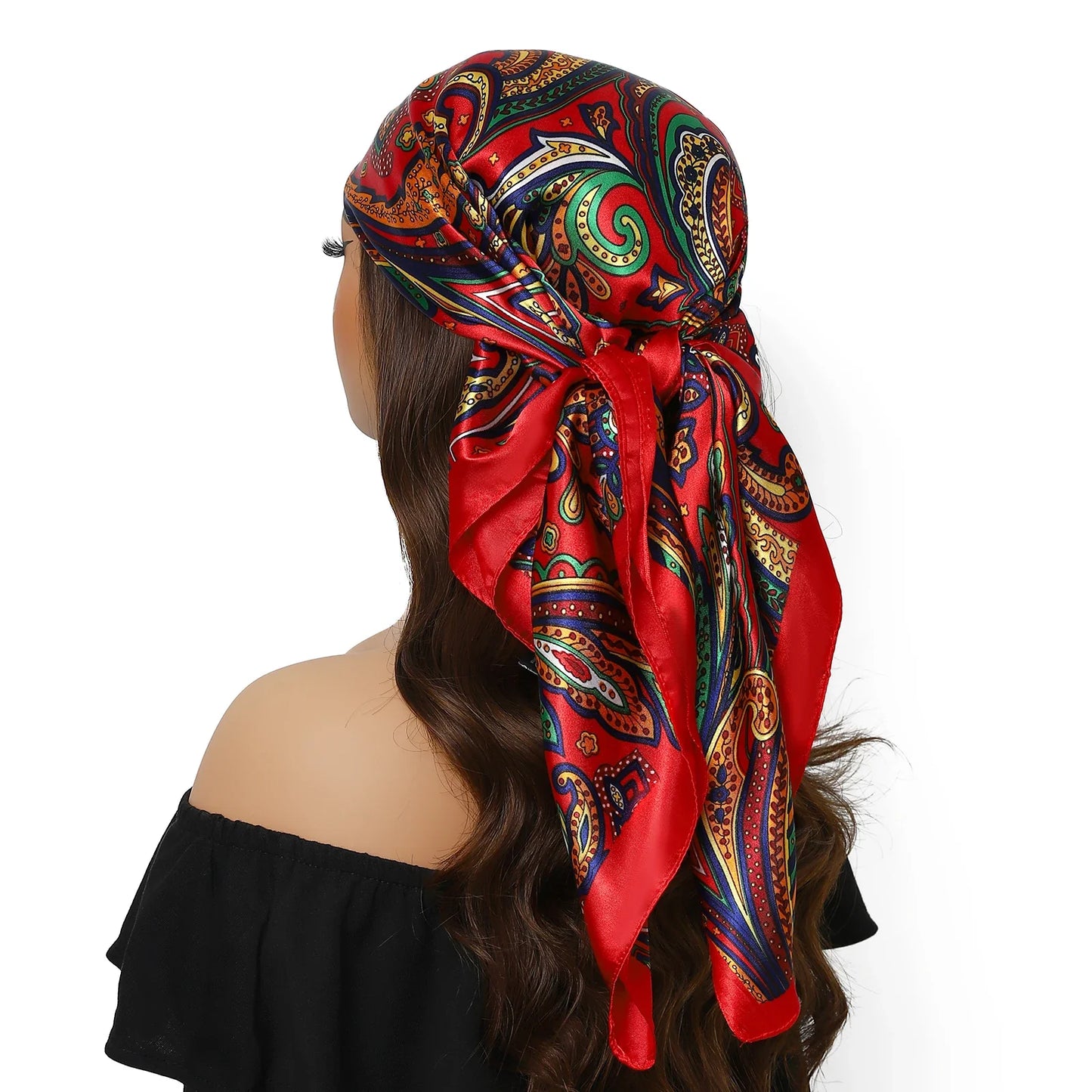 Head Scarf for Women Luxury Brand Satin Bandana