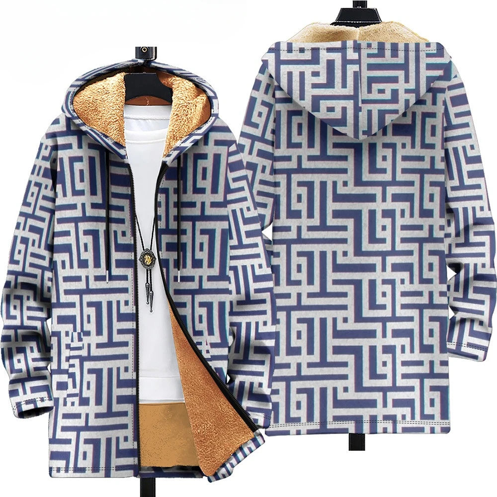 Men Cardigans Coats Retro Aztecs Printed