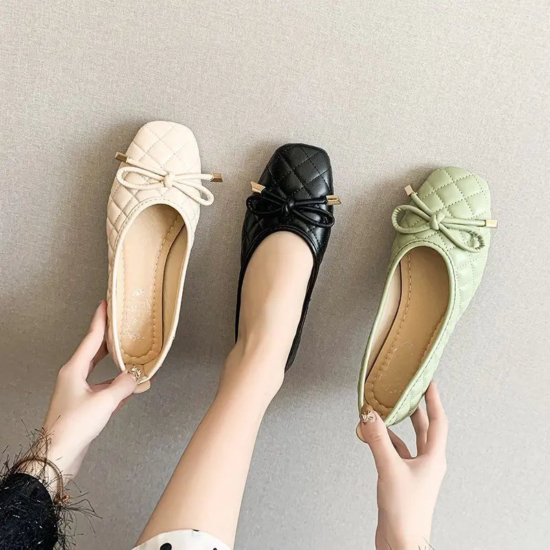Casual Flats Shoes Women Fashion Pointed Toe  Single Shallow Mouth Loafers