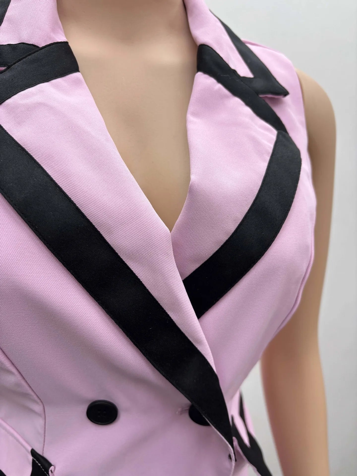 Women Two Piece Sets Matching Sets Double Breasted Tops Vest Wide Leg Long Pants