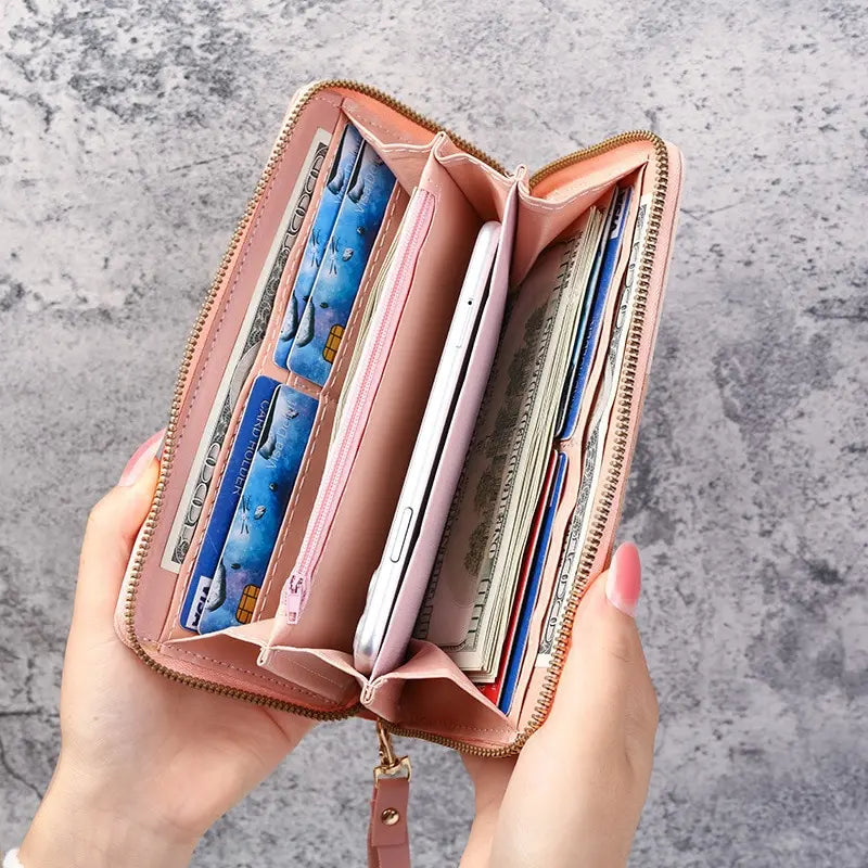 Fashion Zipper Wallets Long Purses Handbags Coin Purse