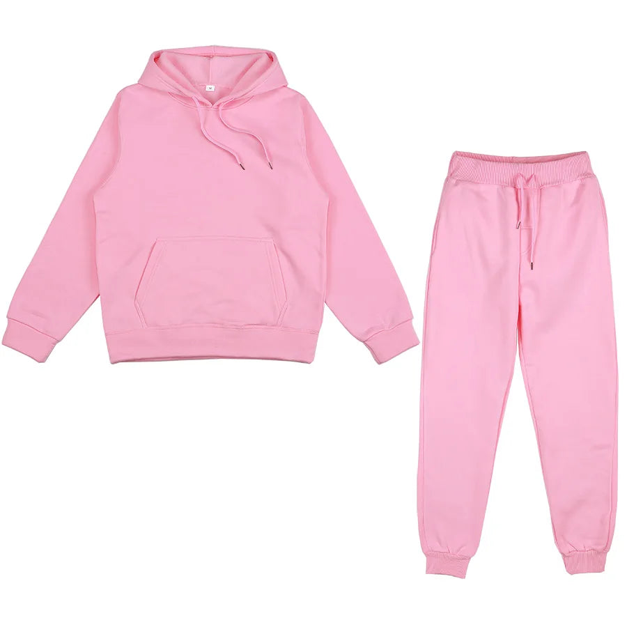 Women Warm Hoodie Sweatshirts And Long Pant
