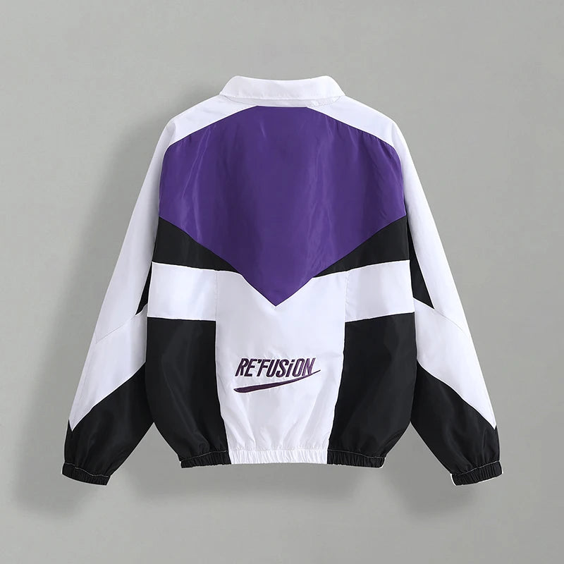 Varsity Jacket Men Patchwork Embroidery Bomber Jacket