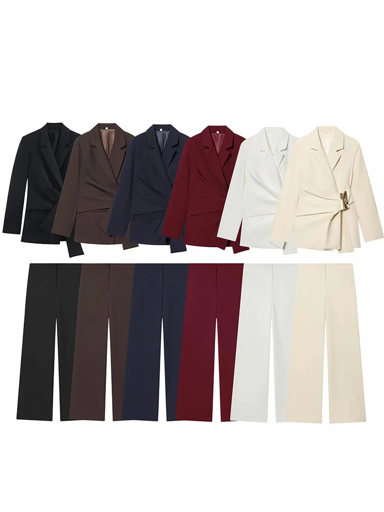 Women Suit Pants Two-Piece Set