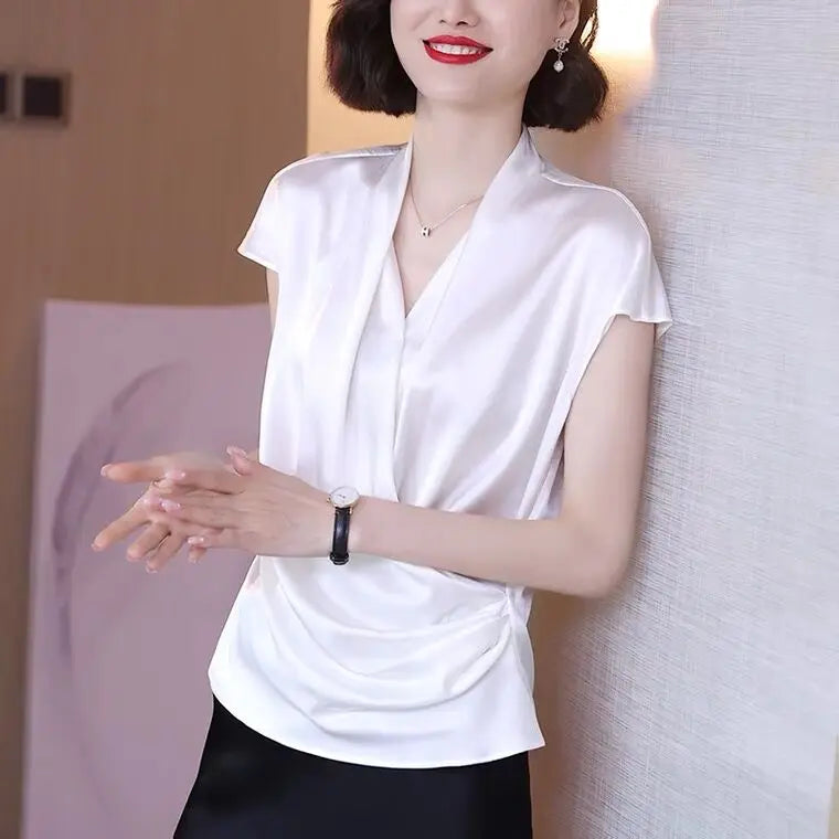 Women's Blouses fashion Chiffon V Neck Women Blouses