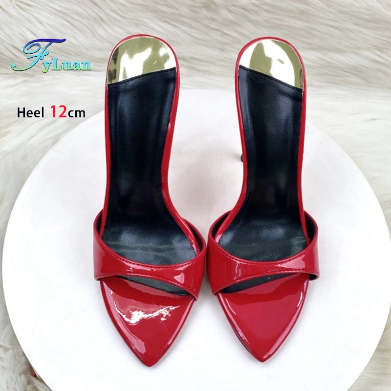 High Heels For Women's Slides Pointed Toe Sandals
