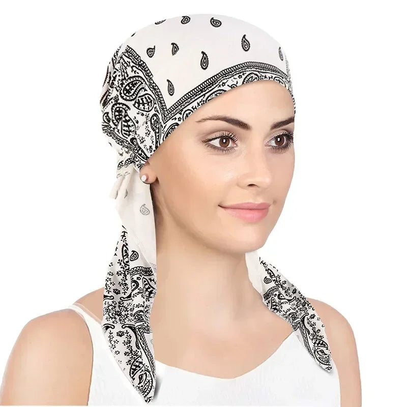 Women Soft Turban Hat Headbands Pre-Tied