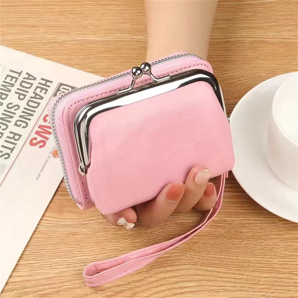 Women's Wallet Fashionable and Minimalist Wrist Strap Short Zero Wallet