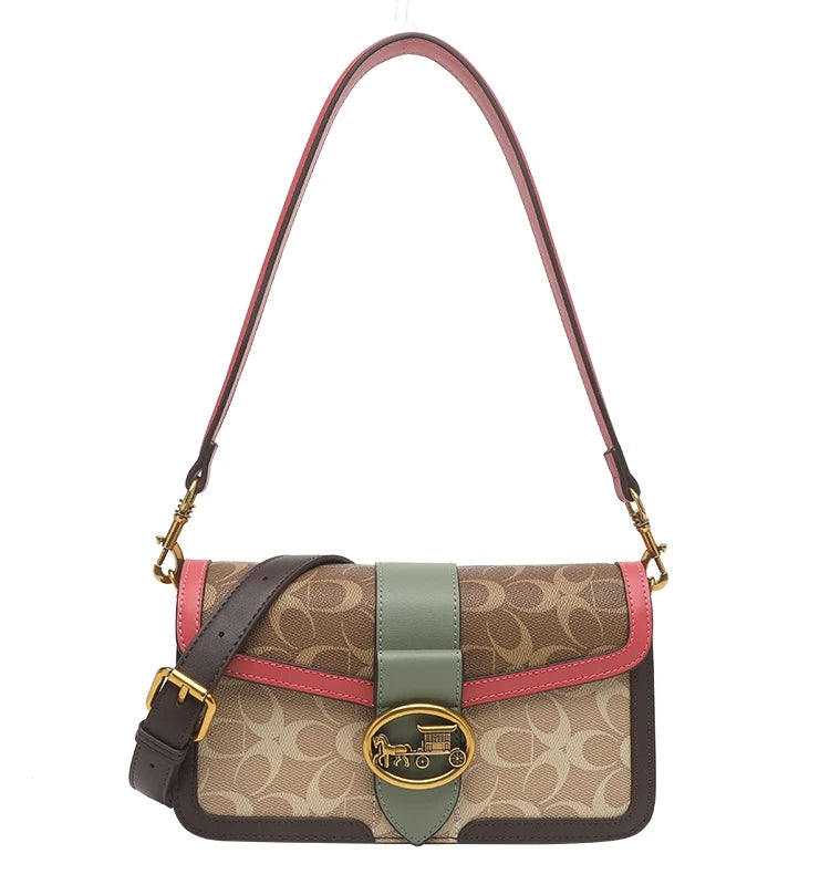 Women's handbag  fashionable contrasting color underarm bag