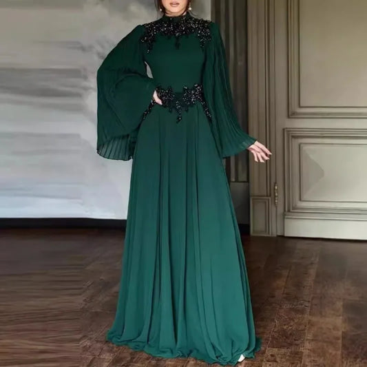 Women's Dress Sexy Lace Flower Fashion Edge Robe Evening Dress