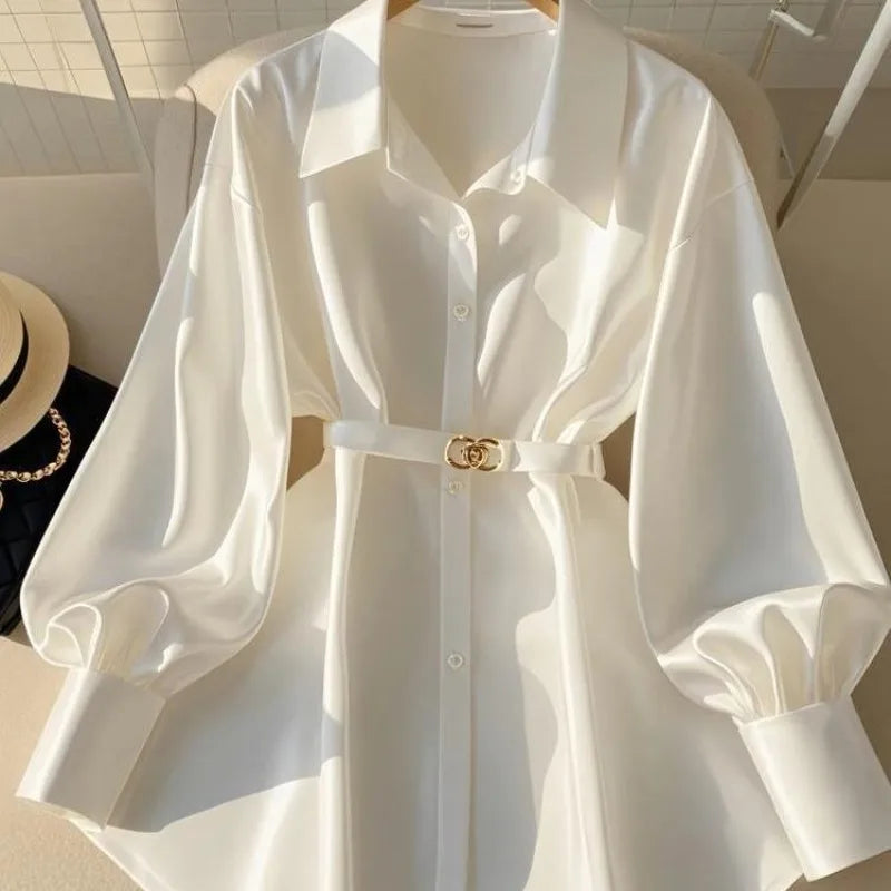 White Blouses  French High-end Shirts