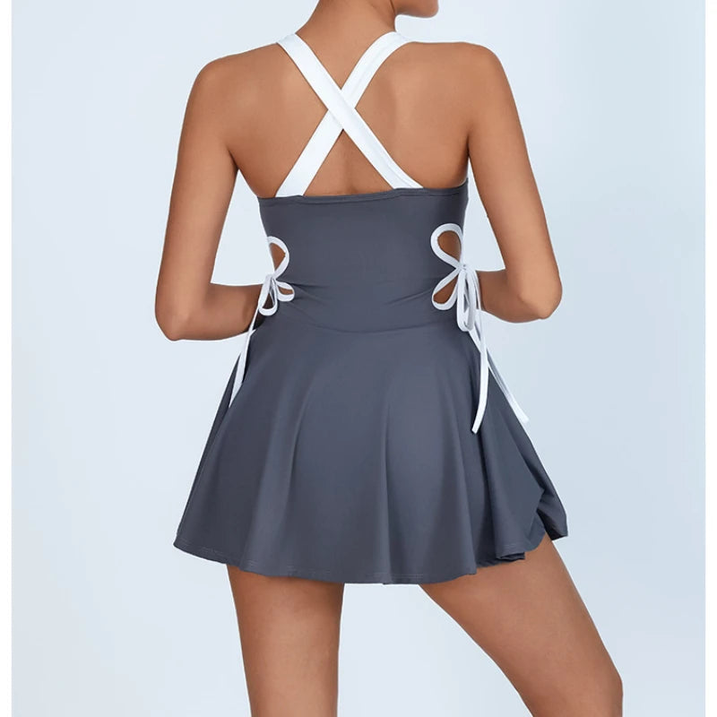 Women Tennis Yoga Set One-Pieces Dress