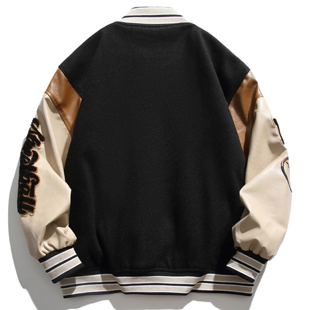 Jacket Men Letter Embroidered Streetwear Varsity Jackets Vintage