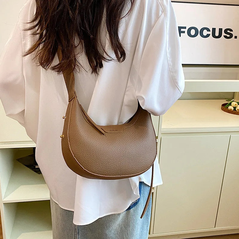 Women Underarm Bag Half Moon Saddle Shoulder Bags