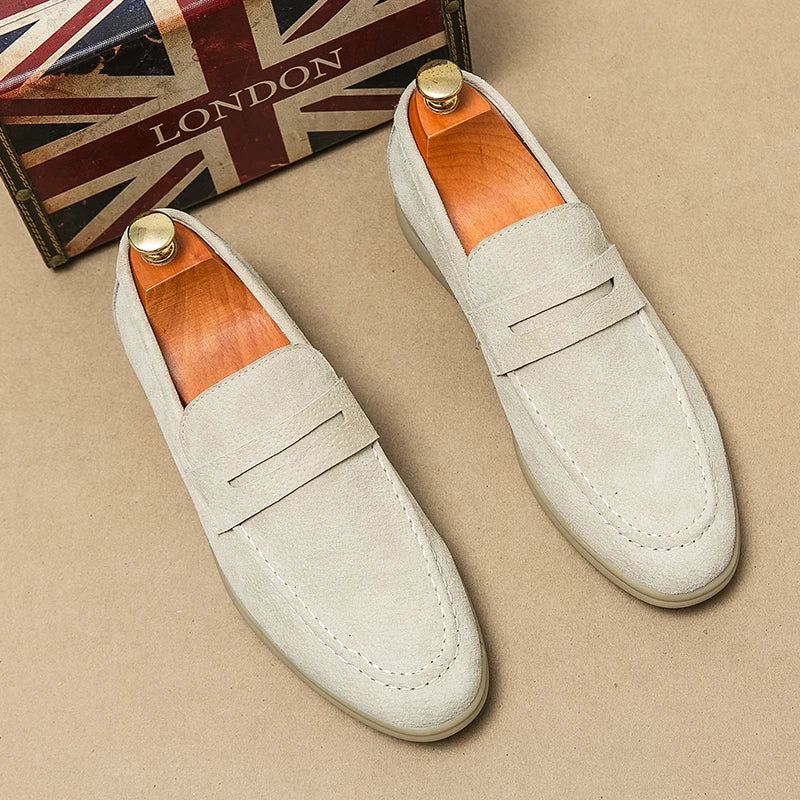 Men's Loafers  Massage Soles  Leather Casual Shoes