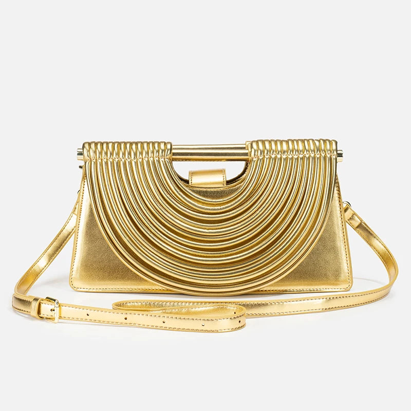 Handbags for Women Gold Luxury Designer Brand Handwoven Noodle Bags