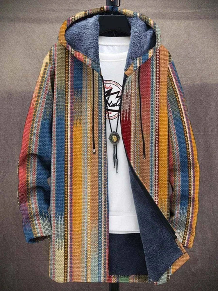 Men Cardigans Coats Gradient Art Colorful