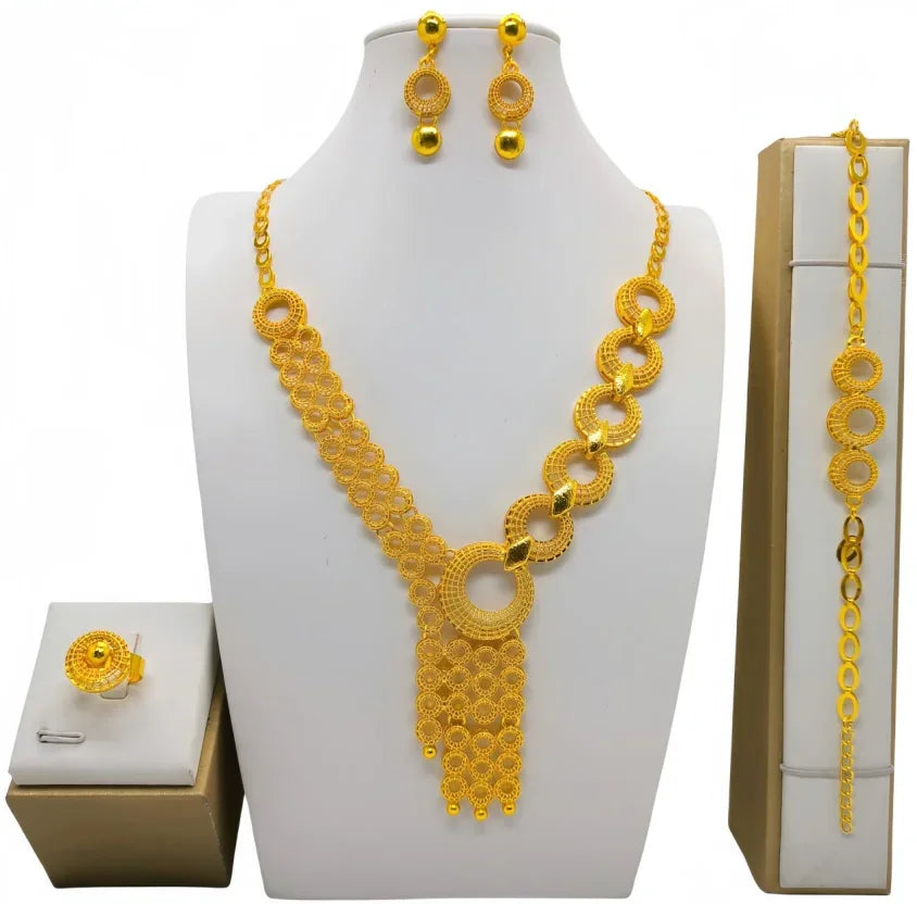 Flower Design Luxury Color Women's Jewelry Set