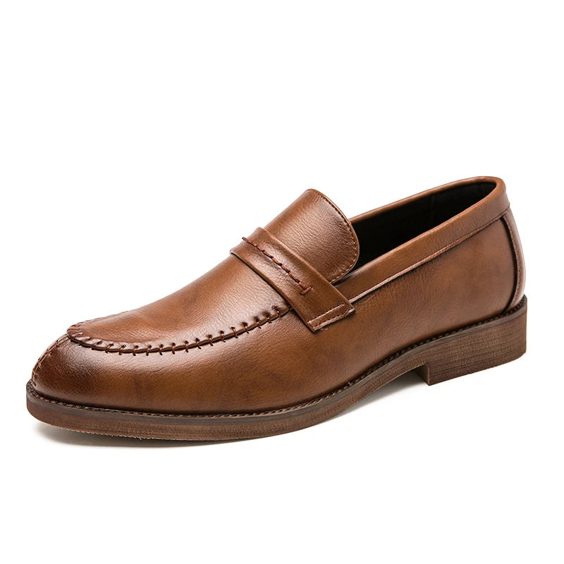 Men's Loafers Business Dress Leather Shoes Men's