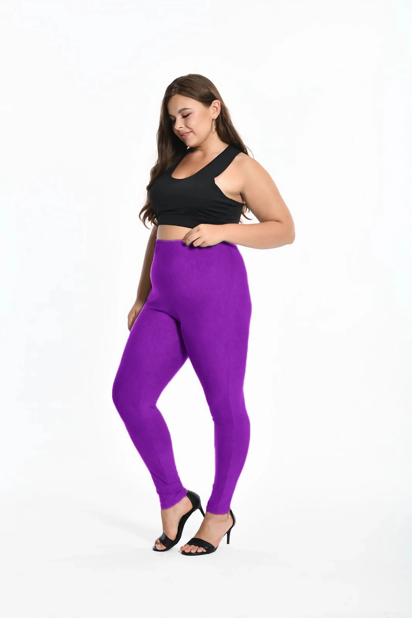 Solid Colorful Leggings For Women