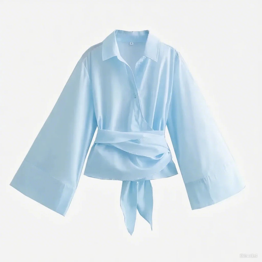 Front Blouse Single-Breasted Elegant Workwear Daily Casual Shirt | Trendy Tailored Design