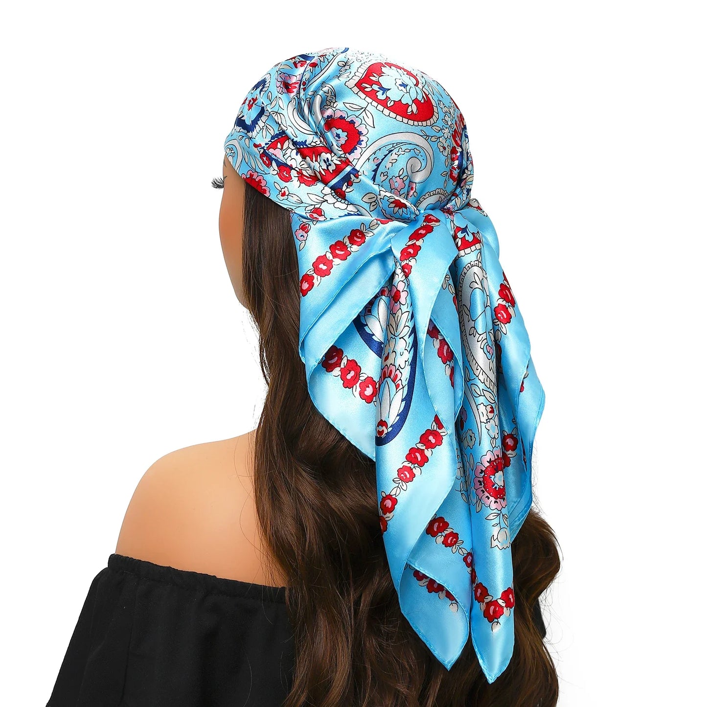 Head Scarf for Women Luxury Brand Satin Bandana