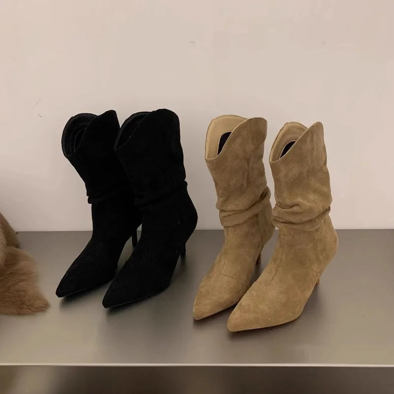 High Heels Women Boots Designer Goth Ankle Boots Shoes Women Autumn