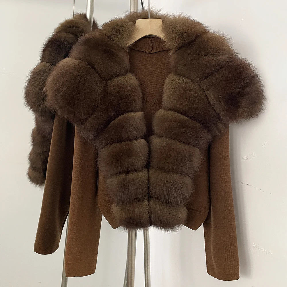 Women's Light sweater with Natural Fur